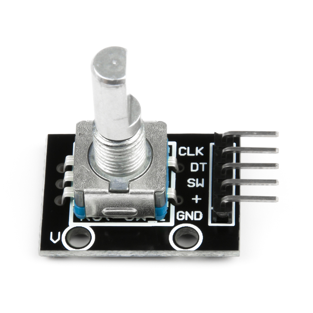 Модуль поворотного энкодера KY-040 с демонстрационным кодом